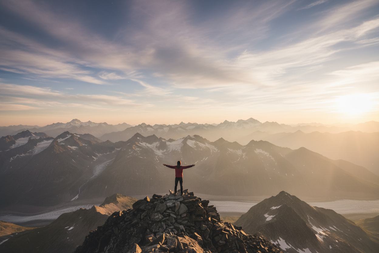 sentiment de liberté en montagne